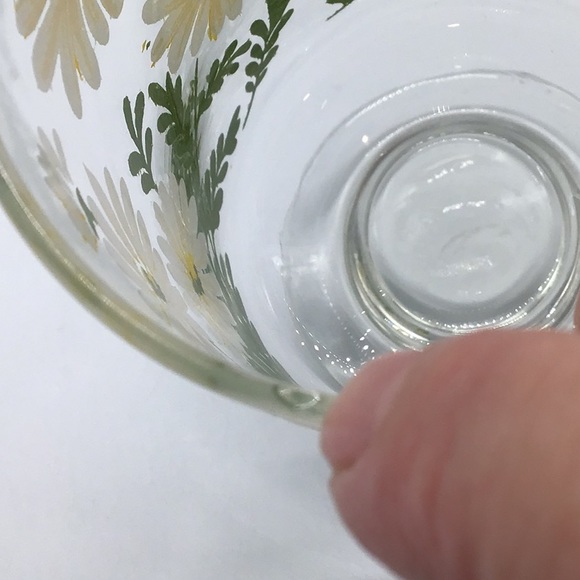 Rare Vintage Footed Libbey Daisy Glasses - Picture 6 of 8